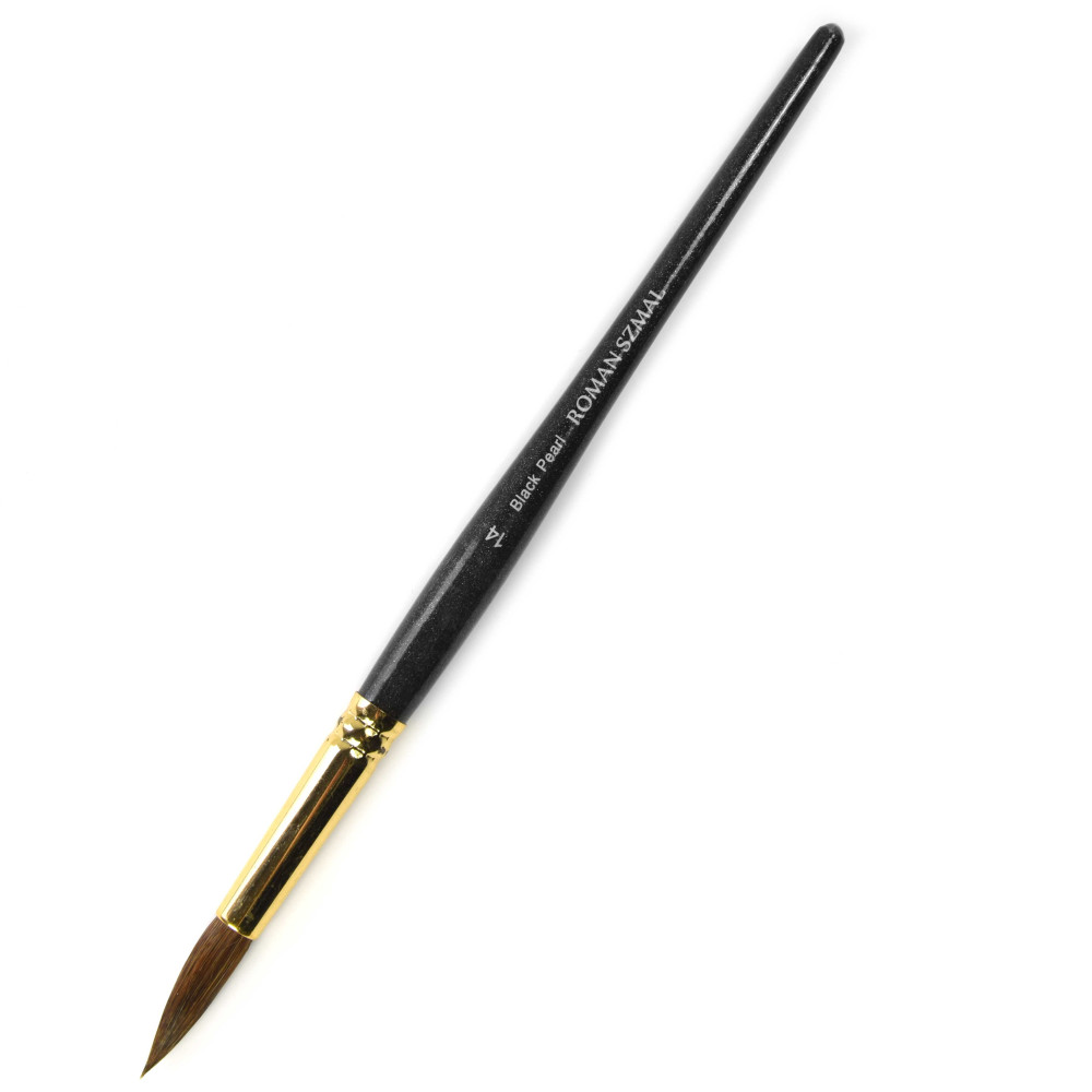Round, mixed bristles, Black Pearl series brush - Roman Szmal - no. 14