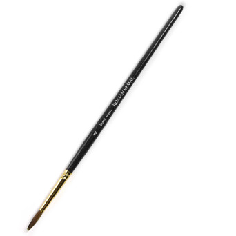 Round, mixed bristles, Black Pearl series brush - Roman Szmal - no. 4