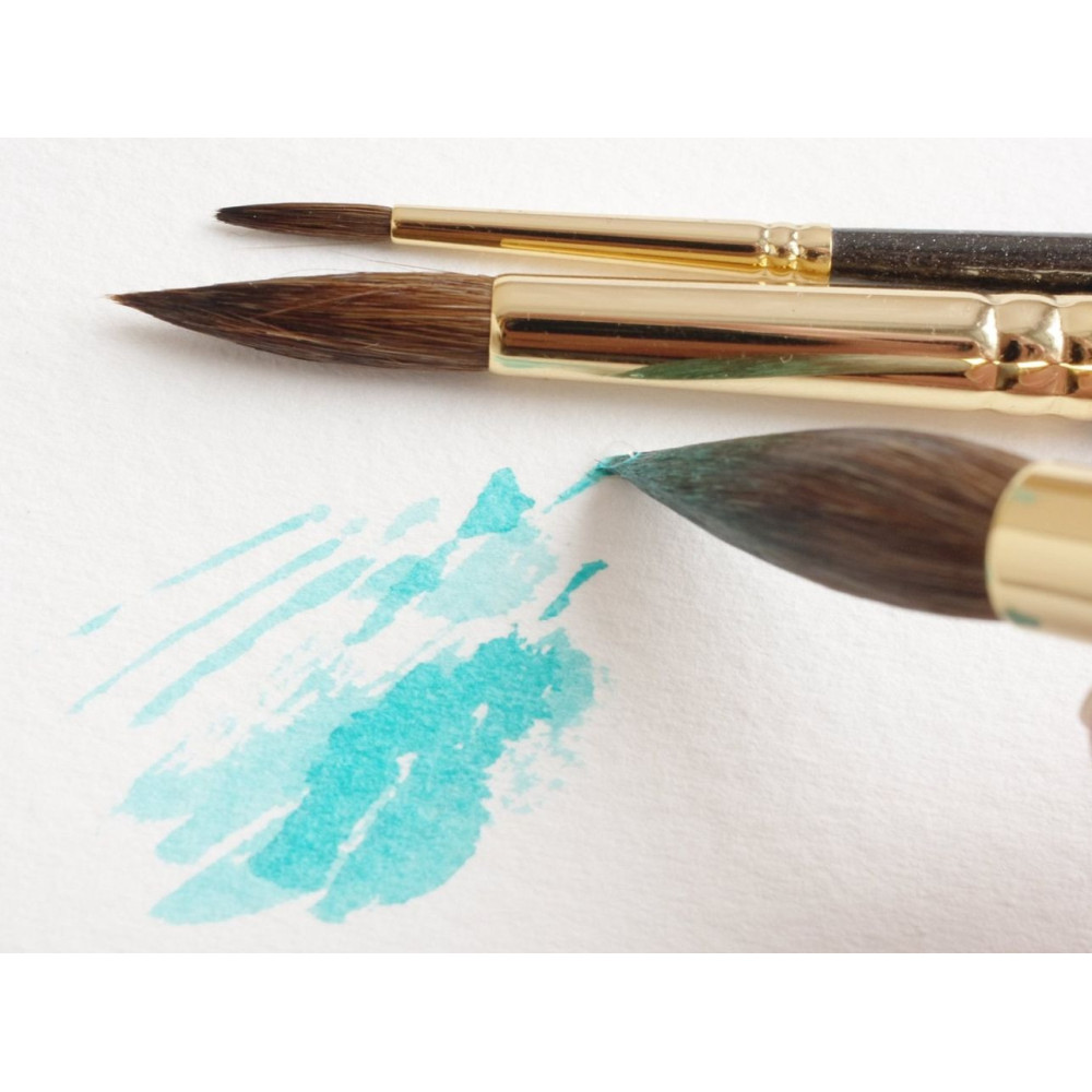 Round, mixed bristles, Black Pearl series brush - Roman Szmal - no. 2/0