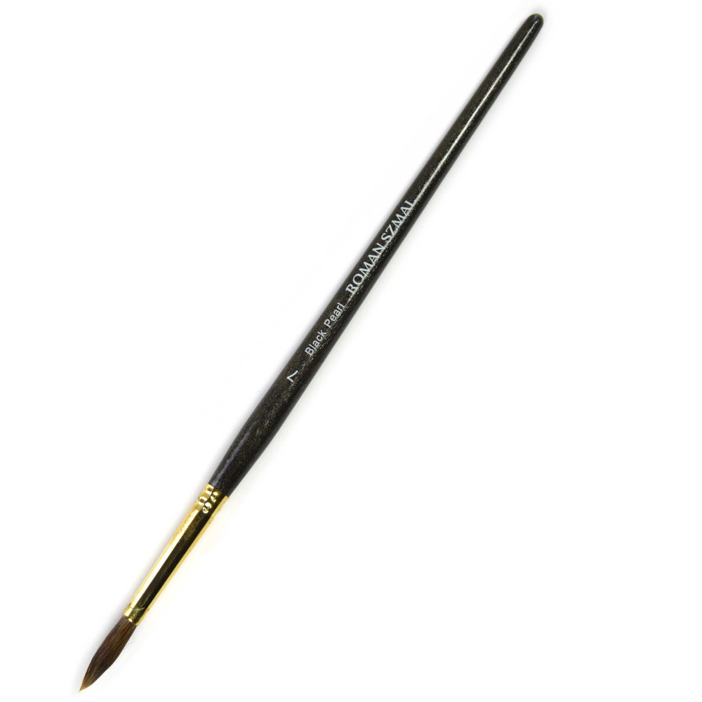 Round, mixed bristles, Black Pearl series brush - Roman Szmal - no. 7