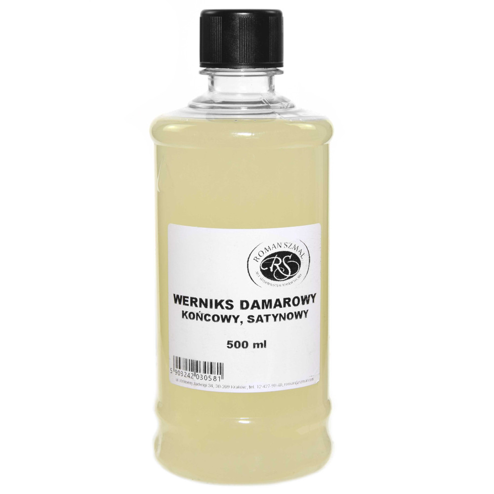 Werniks damarowy do farb olejnych - Roman Szmal - satynowy, 500 ml