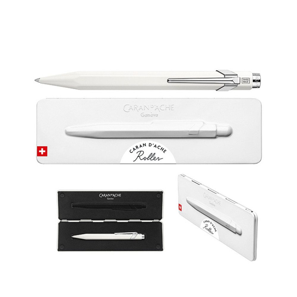Pióro kulkowe 849 w etui - Caran d'Ache - białe, M
