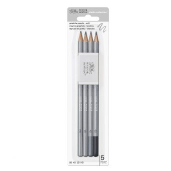 Set of Studio Collection graphite pencils - Winsor & Newton - soft, 5 pcs