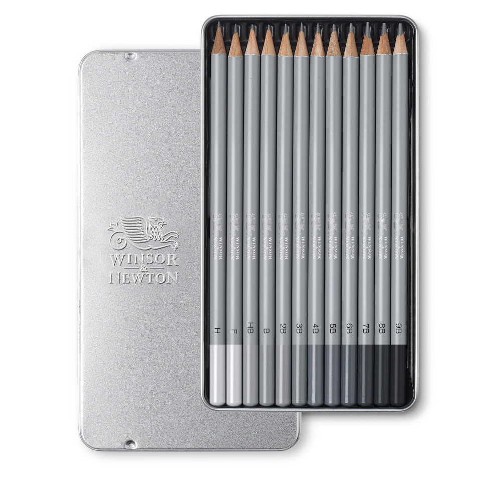 Set of Studio Collection graphite pencils - Winsor & Newton - soft, 12 pcs