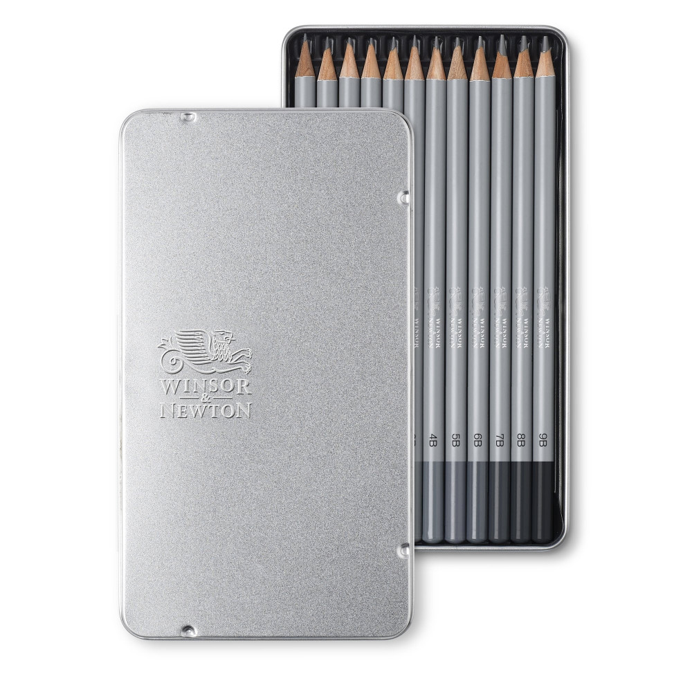 Zestaw ołówków Studio Collection - Winsor & Newton - miękkie, 12 szt.