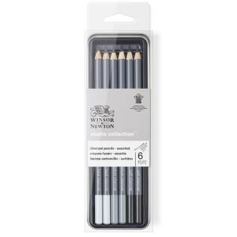 Zestaw węgli w ołówku Studio Collection - Winsor & Newton - 6 szt.