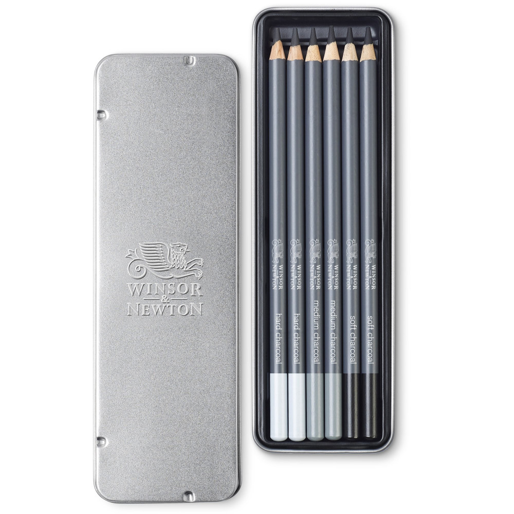 Zestaw węgli w ołówku Studio Collection - Winsor & Newton - 6 szt.