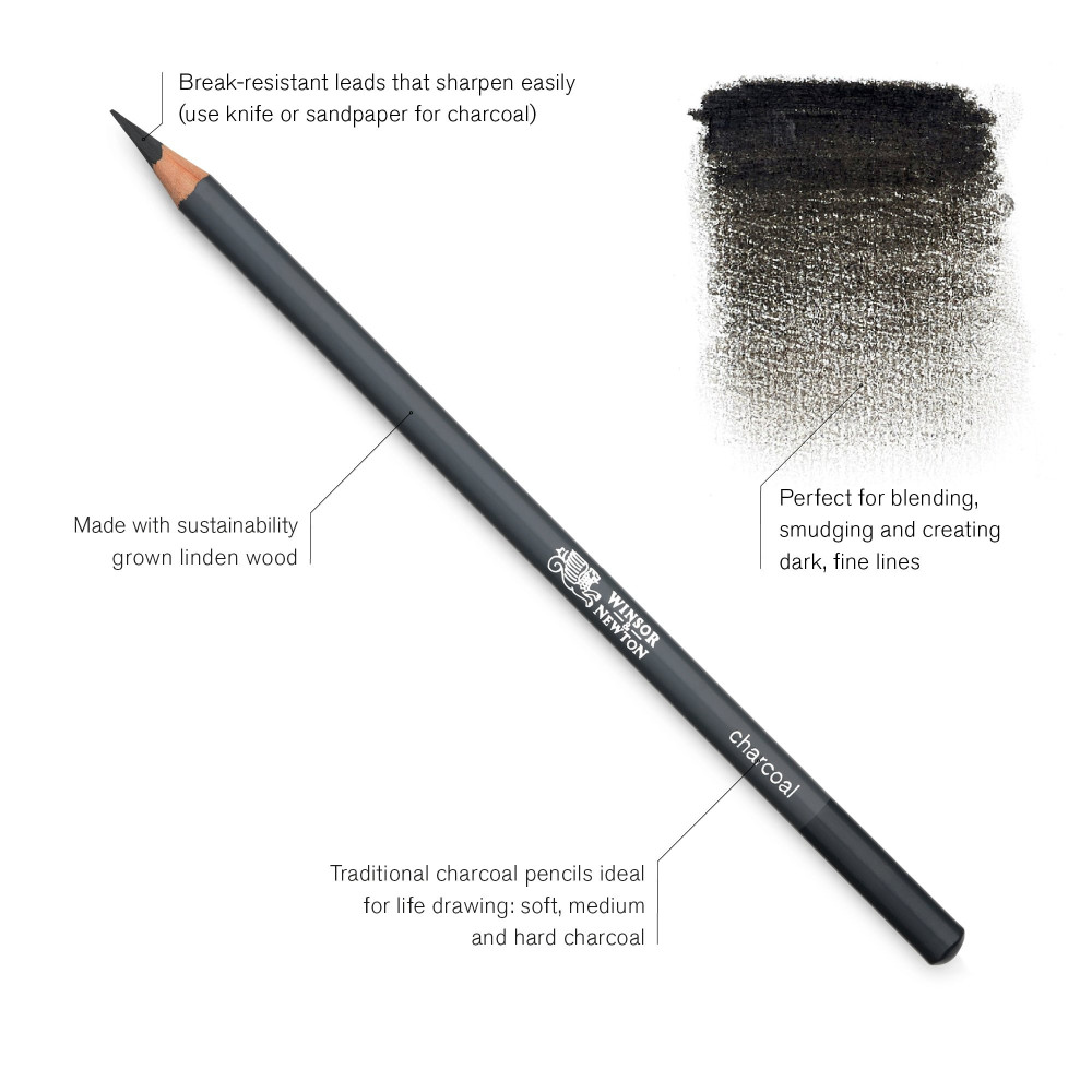 Set of Studio Collection Charcoal pencils - Winsor & Newton - 6 pcs