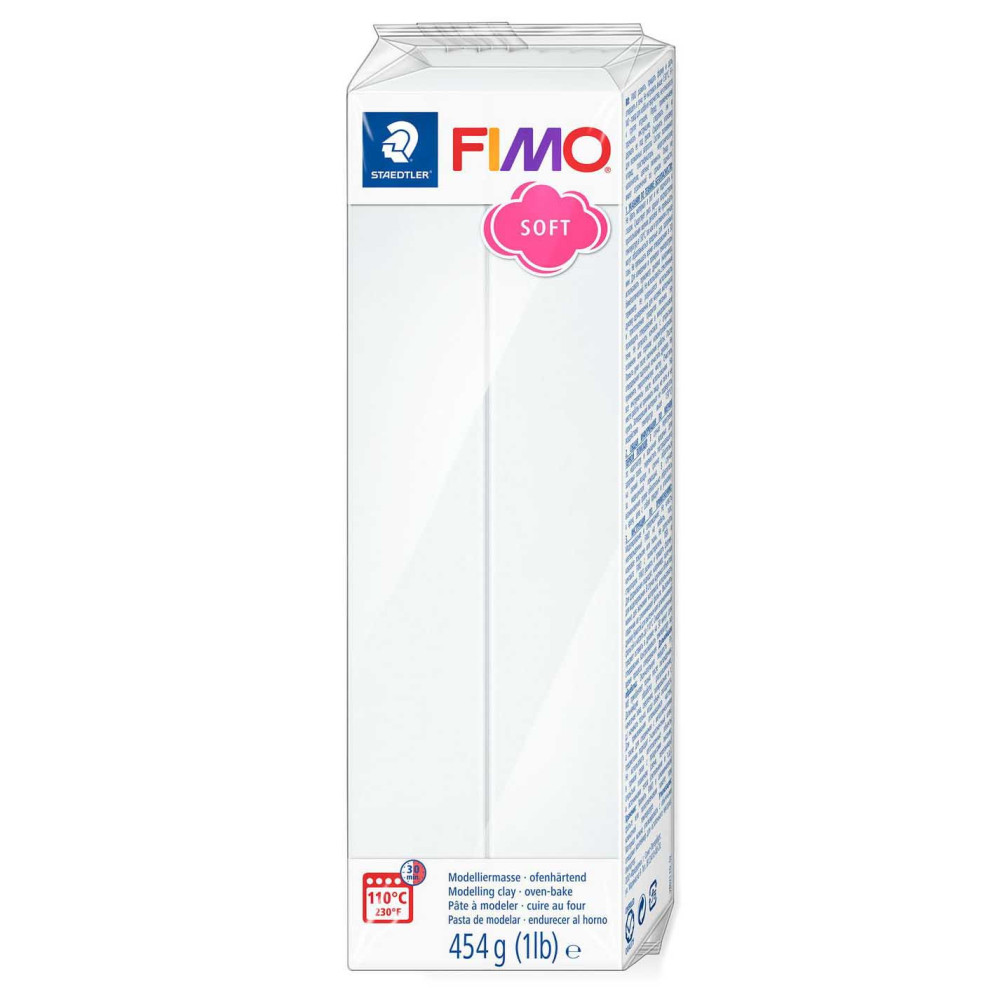 Masa termoutwardzalna Fimo Soft - Staedtler - biała, 454 g