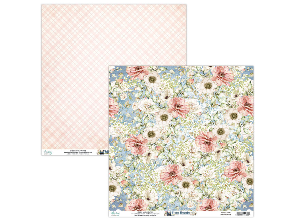 Papier do scrapbookingu 30,5 x 30,5 cm - Mintay - Written Memories 05