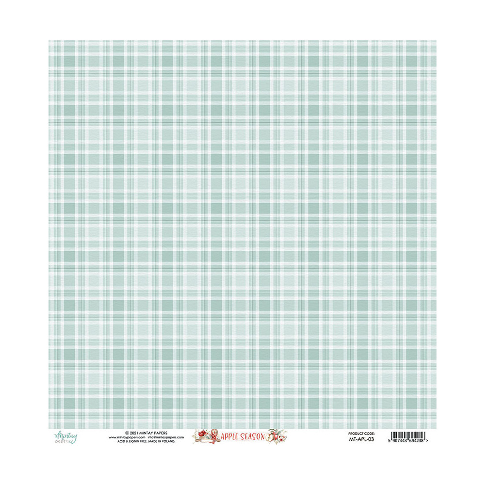 Set of scrapbooking papers 30,5 x 30,5 cm - Mintay - Apple Season