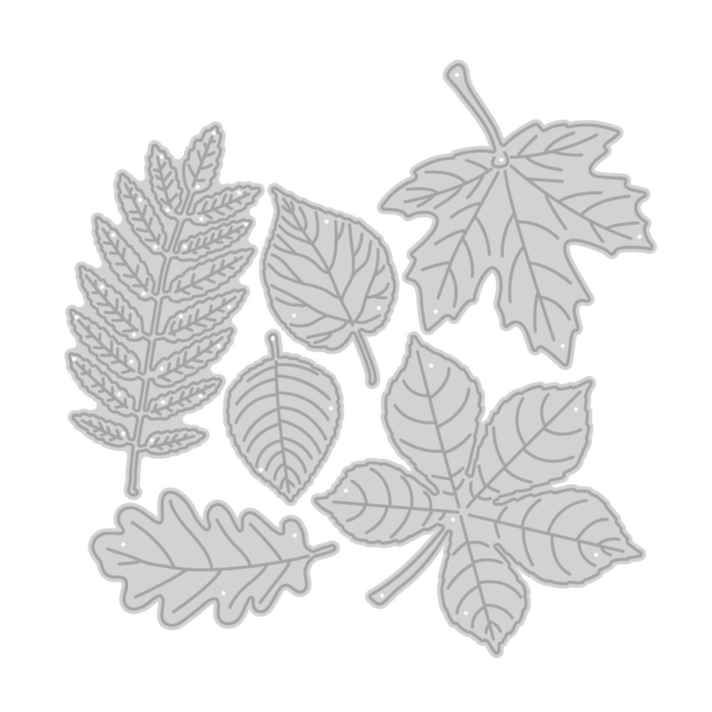 Set of cutting dies - DpCraft - Leaves, 6 pcs