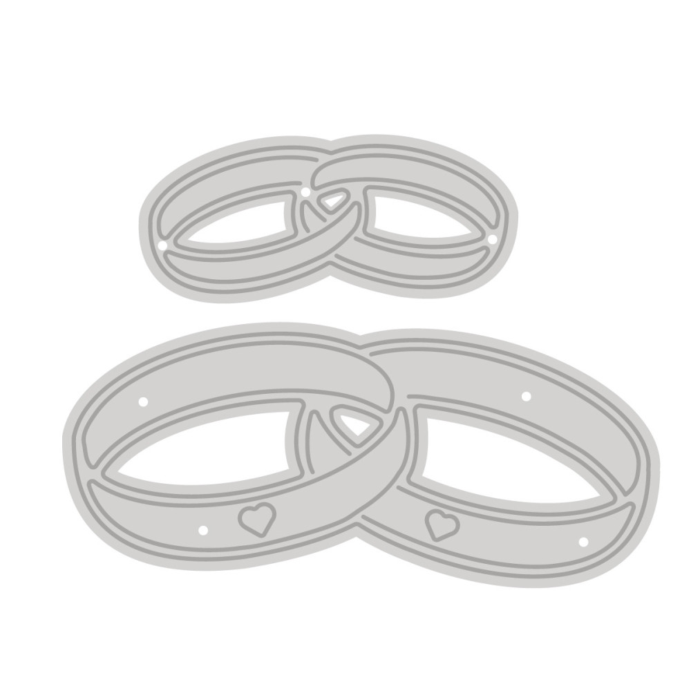 Set of cutting dies - DpCraft - Wedding rings, 2 pcs
