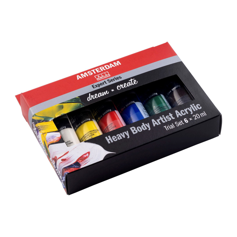 Zestaw farb akrylowych w tubkach Expert - Amsterdam - 6 kolorów x 20 ml