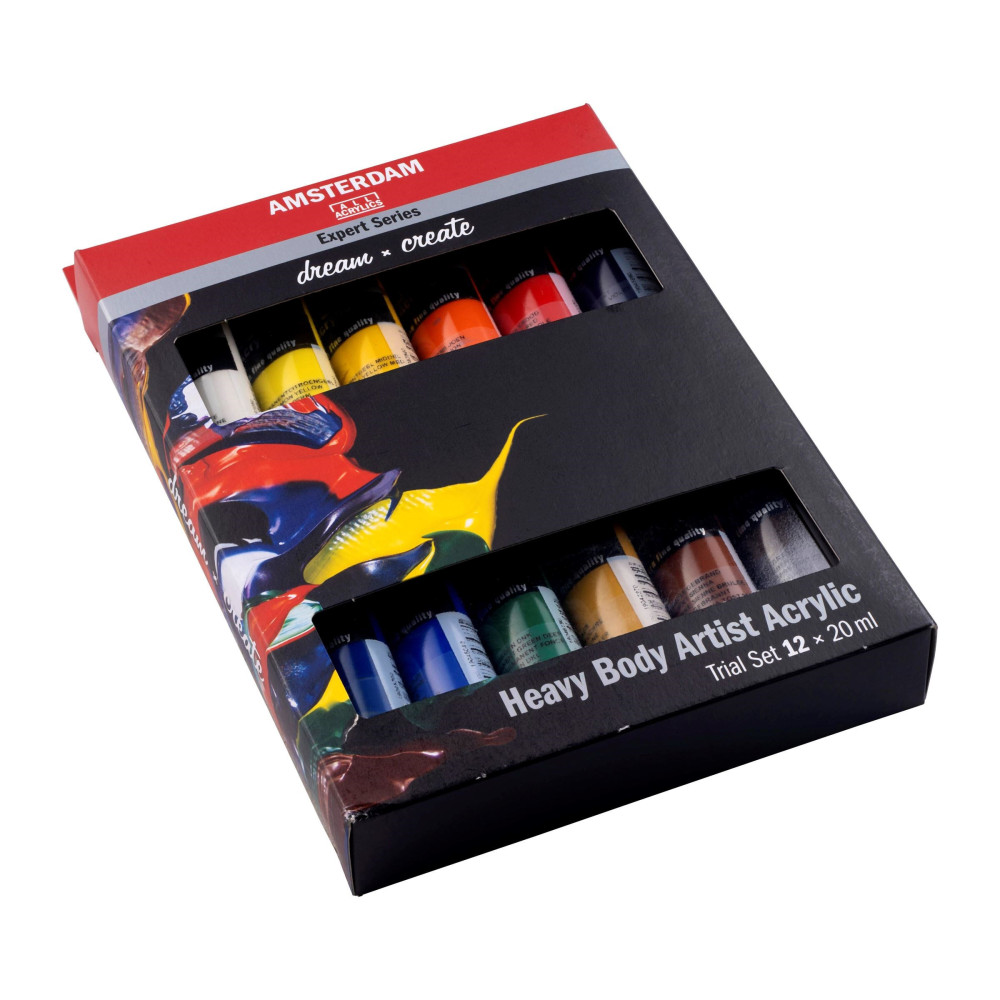 Set of Expert acrylic paints in tubes - Amsterdam - 12 colors x 20 ml