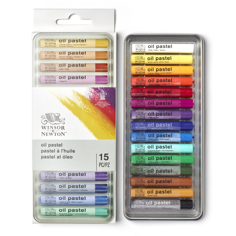 Zestaw pasteli olejnych Oil Pastel - Winsor & Newton - 15 kolorów
