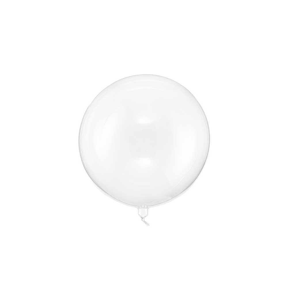 Foil balloon, round - transparent, 40 cm