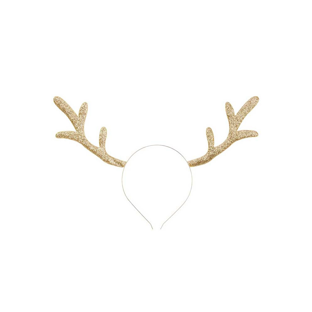 Headband Reindeer horns - gold, 34,5 x 22 cm