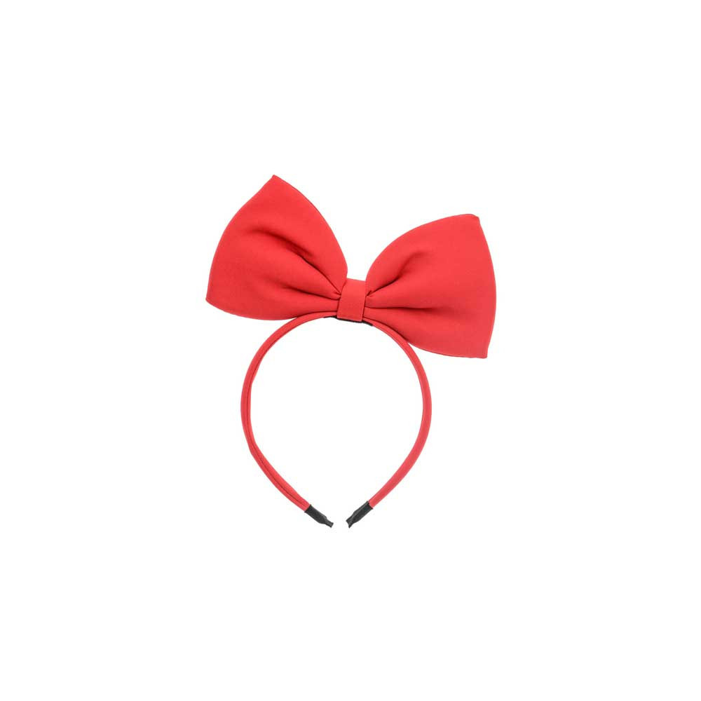 Headband with bow - red, 18 x 21 cm