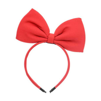 Headband with bow - red, 18 x 21 cm