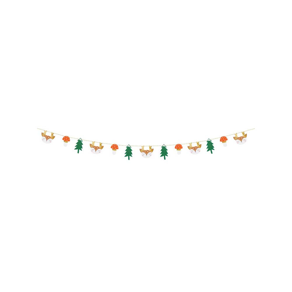 Christmas paper garland, Winter Forest - 10 cm x 1,7 m