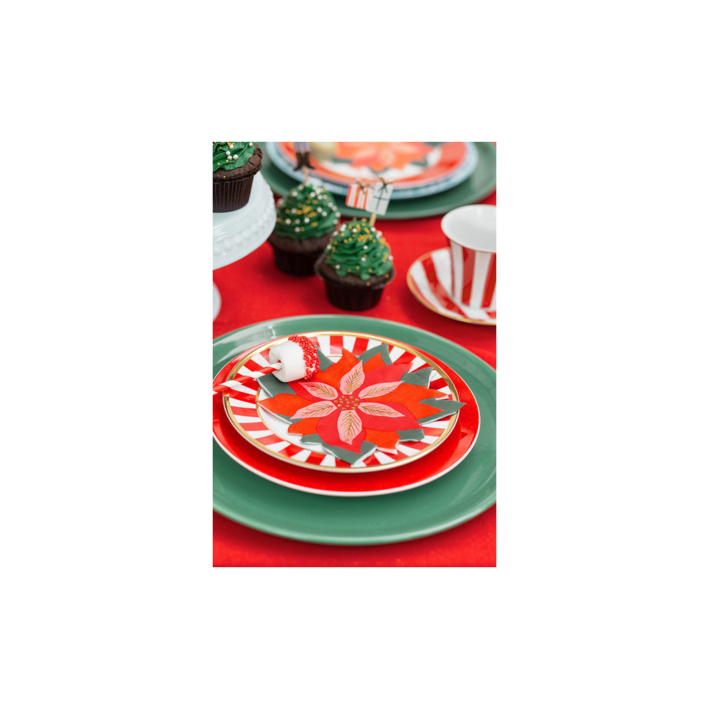 Napkins, Poinsettia - 20 pcs