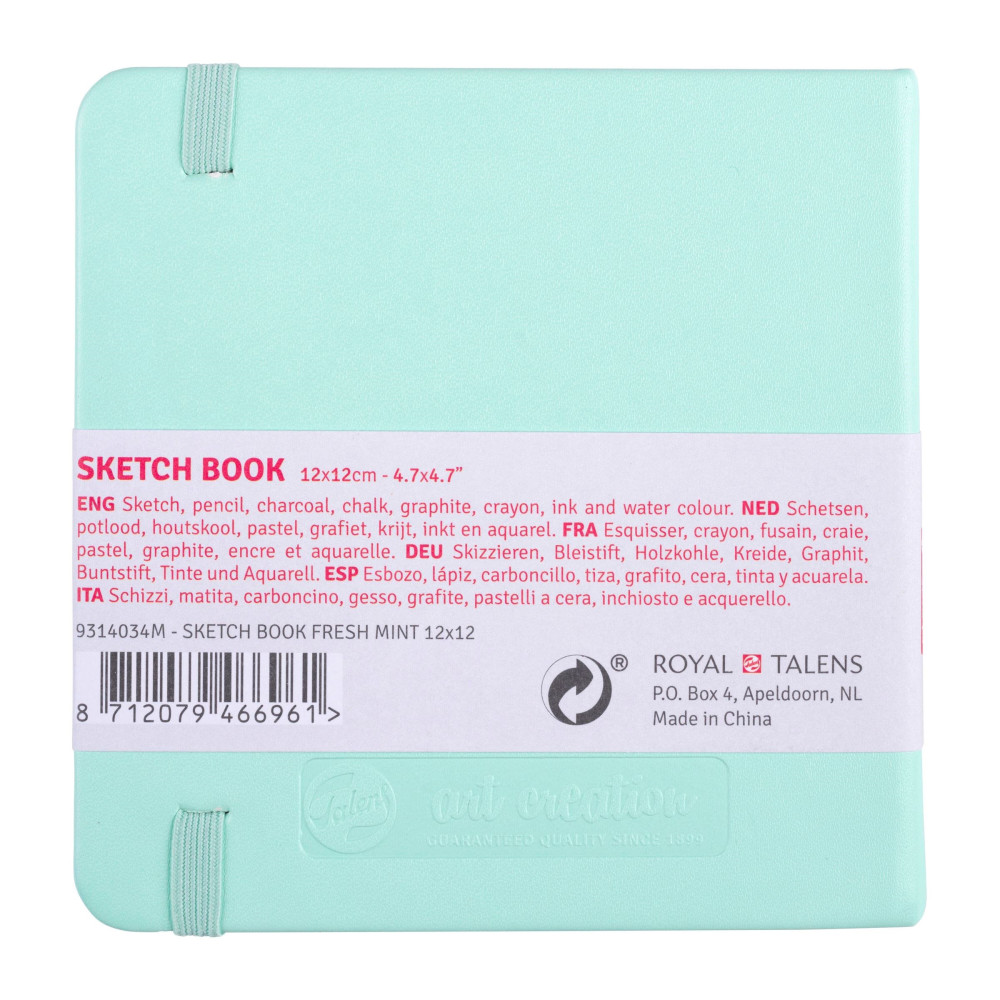 Sketch Book 12 x 12 cm - Talens Art Creation - Fresh Mint, 140 g, 80 sheets