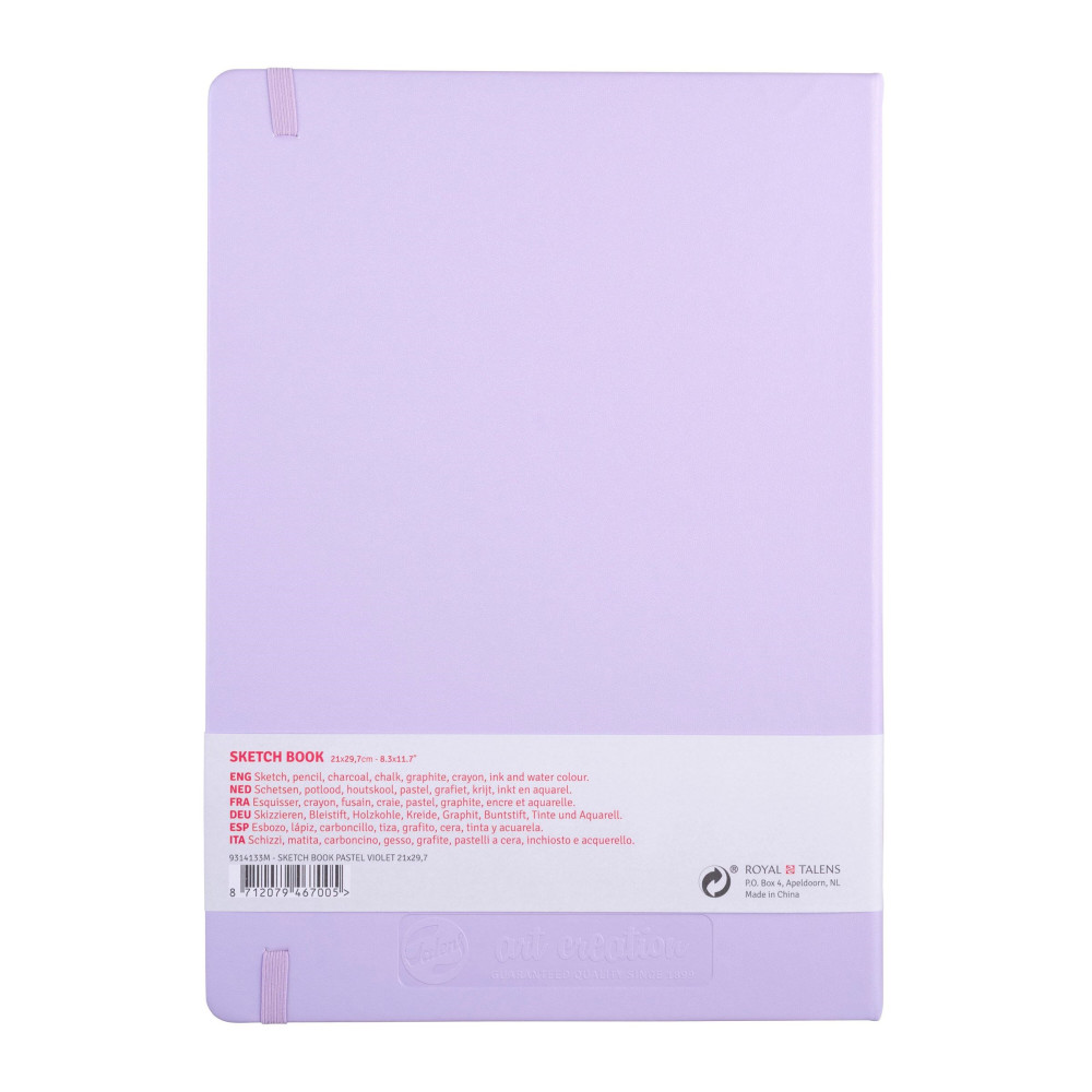 Sketch Book 21 x 30 cm - Talens Art Creation - Pastel Violet, 140 g, 80 sheets