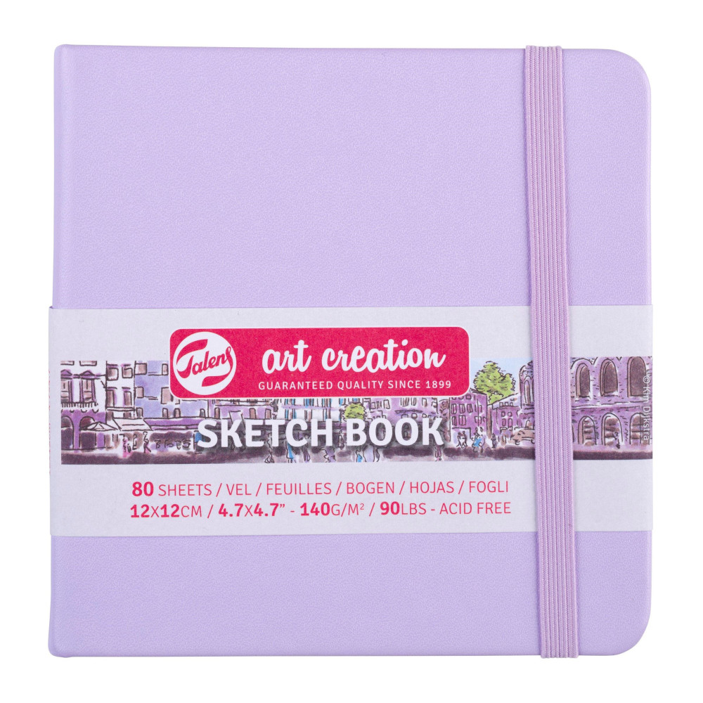 Sketch Book 12 x 12 cm - Talens Art Creation - Pastel Violet, 140 g, 80 sheets