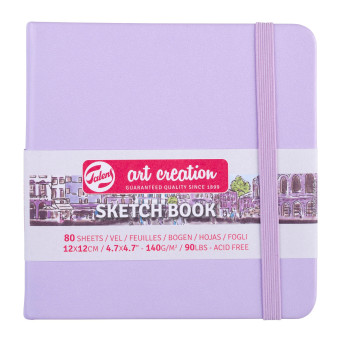 Szkicownik 12 x 12 cm - Talens Art Creation - Pastel Violet, 140 g, 80 ark.