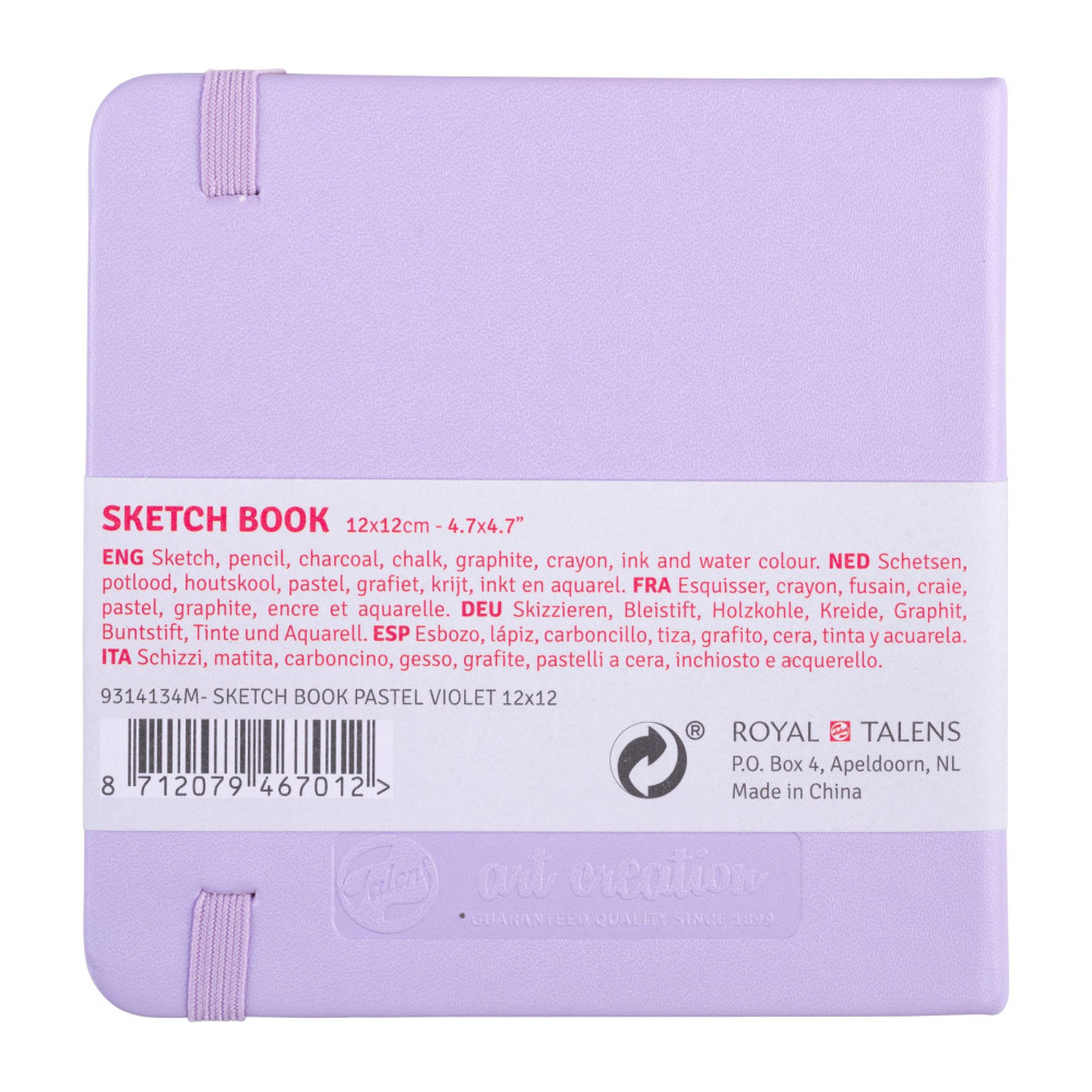 Szkicownik 12 x 12 cm - Talens Art Creation - Pastel Violet, 140 g, 80 ark.