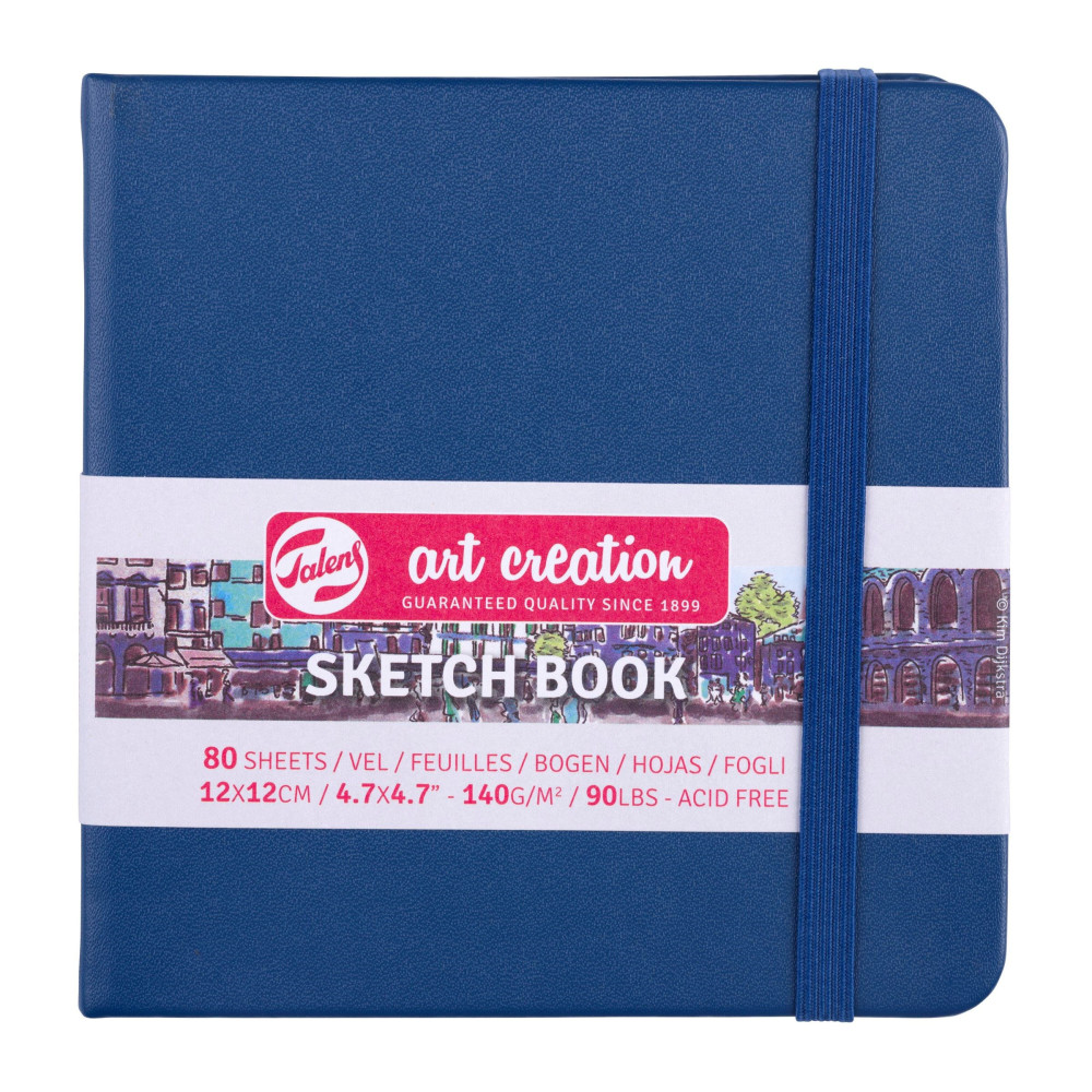 Szkicownik 12 x 12 cm - Talens Art Creation - Navy Blue, 140 g, 80 ark.