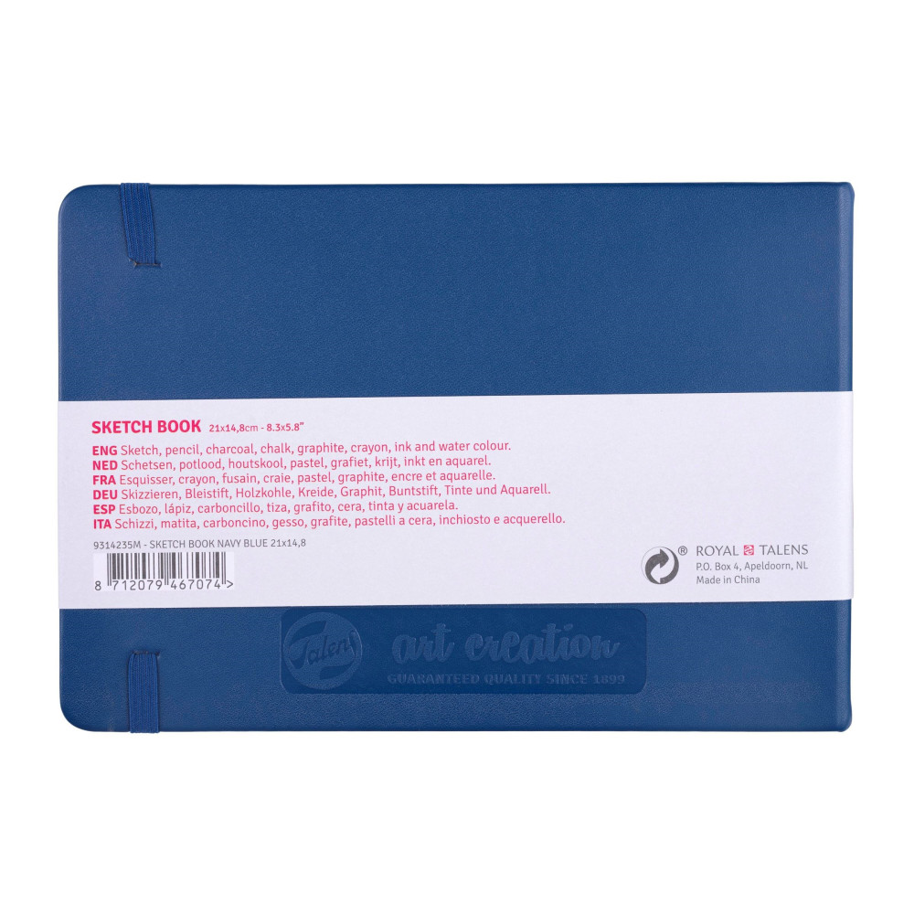 Szkicownik 21 x 15 cm - Talens Art Creation - Navy Blue, 140 g, 80 ark.