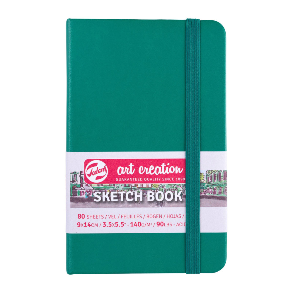 Sketch Book 9 x 14 cm - Talens Art Creation - Forest Green, 140 g, 80 sheets