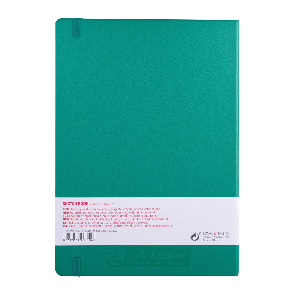 Sketch Book 21 x 30 cm - Talens Art Creation - Forest Green, 140 g, 80 sheets