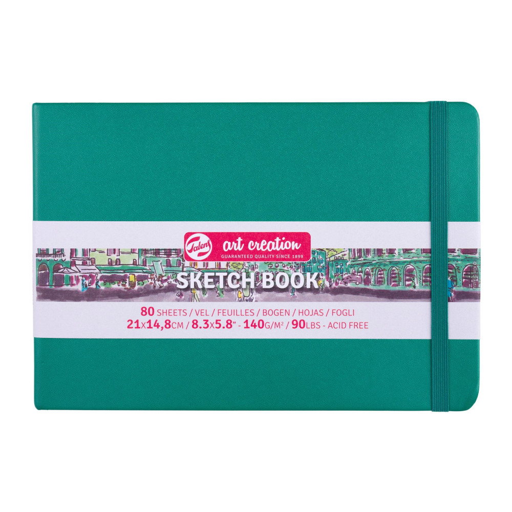 Sketch Book 21 x 15 cm - Talens Art Creation - Forest Green, 140 g, 80 sheets