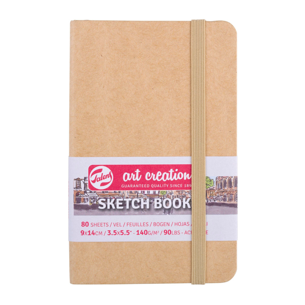 Szkicownik 9 x 14 cm - Talens Art Creation - Kraft, 140 g, 80 ark.