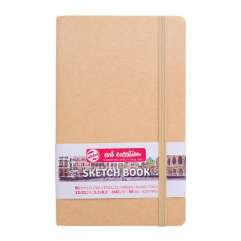Sketch Book 13 x 21 cm - Talens Art Creation - Kraft, 140 g, 80 sheets