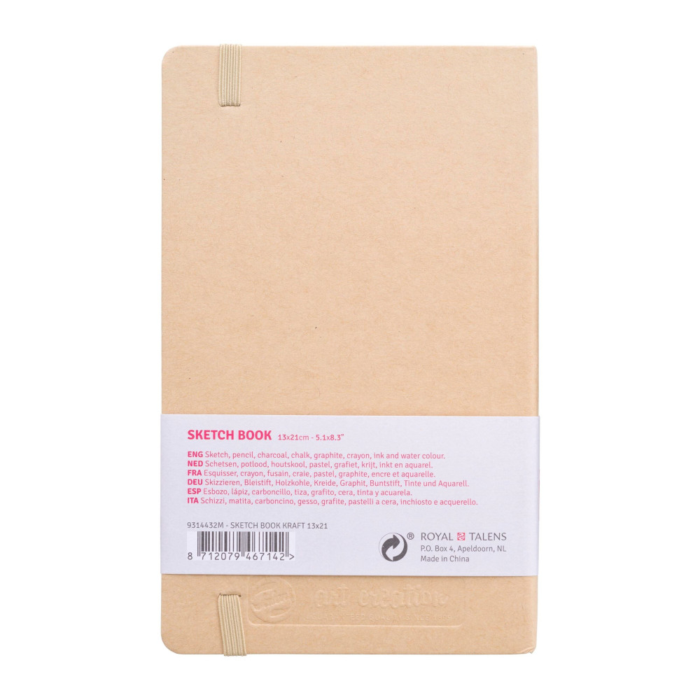 Sketch Book 13 x 21 cm - Talens Art Creation - Kraft, 140 g, 80 sheets