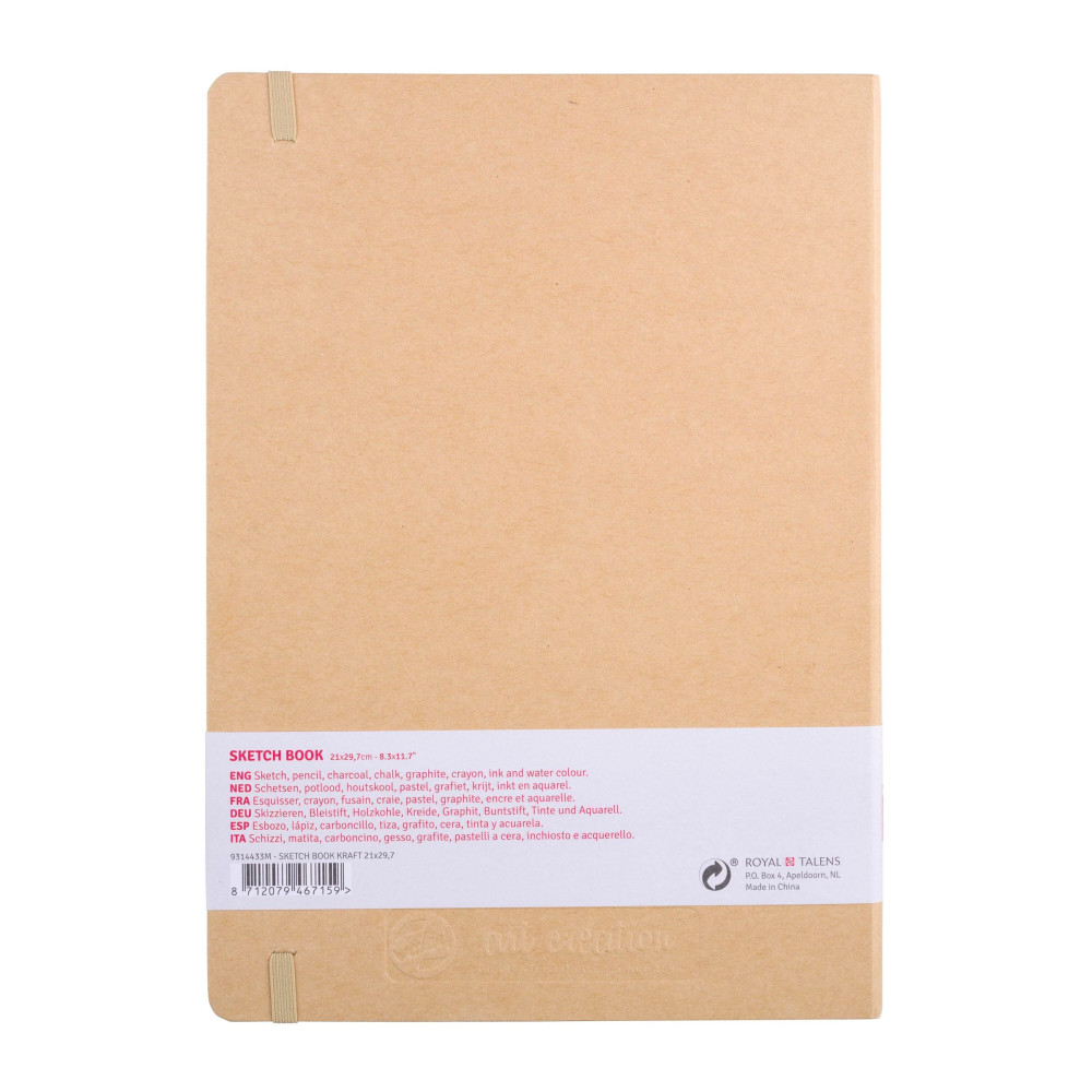 Sketch Book 21 x 30 cm - Talens Art Creation - Kraft, 140 g, 80 sheets