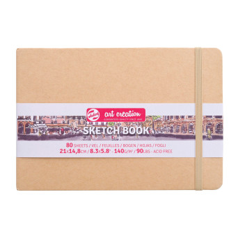 Sketch Book 21 x 15 cm - Talens Art Creation - Kraft, 140 g, 80 sheets