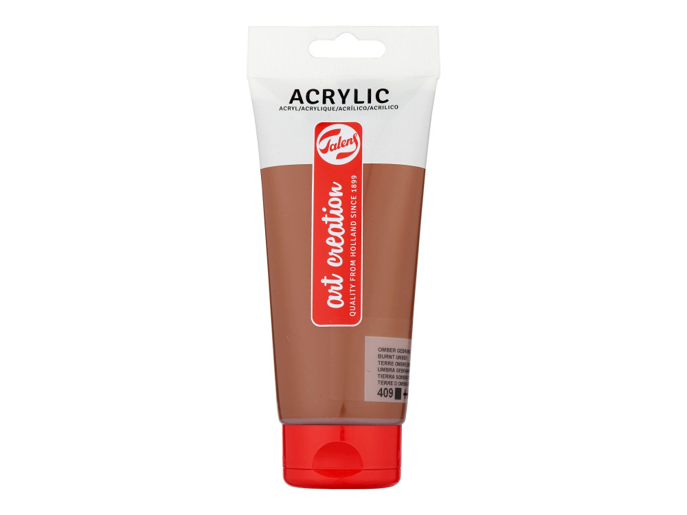 Acrylic paint in tube - Talens Art Creation - Burnt Umber, 200 ml