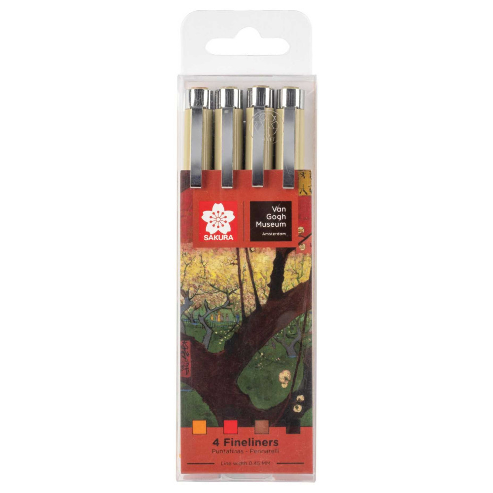 Set of Pigma Micron Fineliners - Sakura x Van Gogh Muzeum - 4 pcs