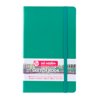 Sketch Book 13 x 21 cm - Talens Art Creation - Forest Green, 140 g, 80 sheets