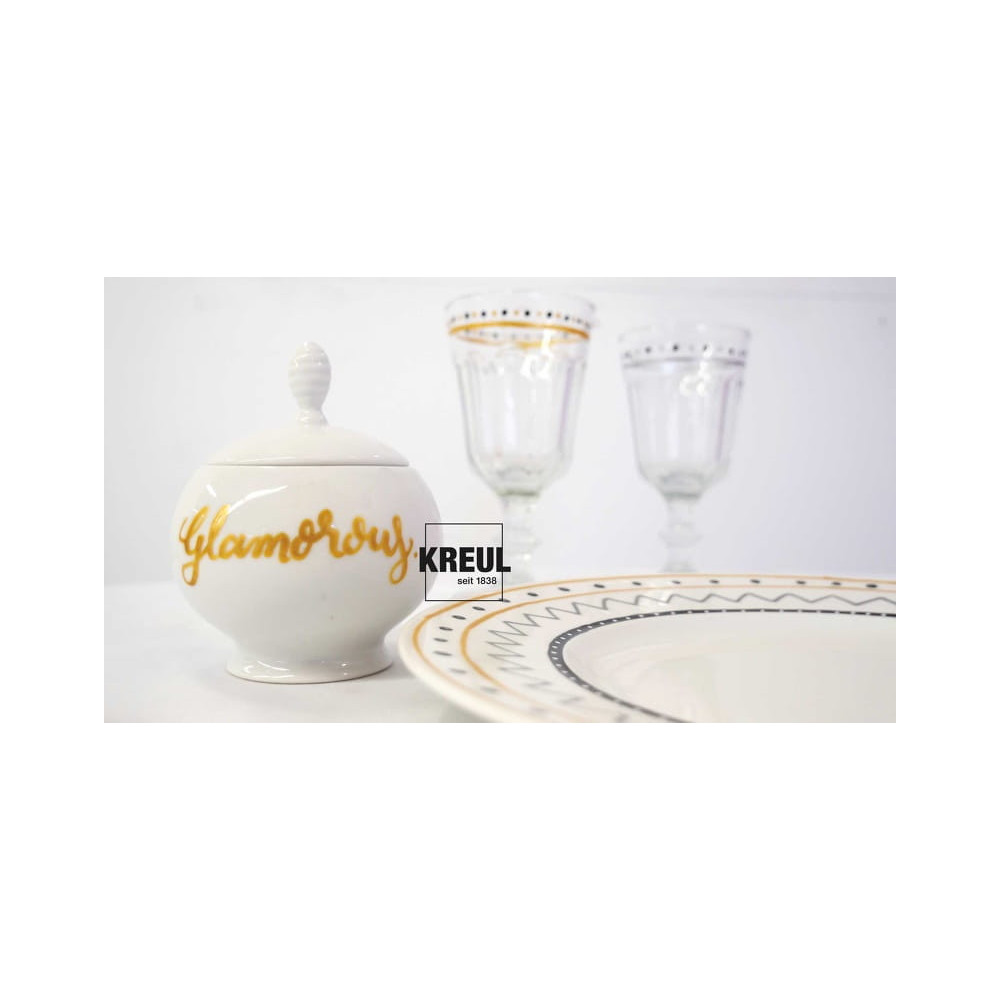 Zestaw markerów do porcelany i szkła Glamour - Kreul - 4 szt.