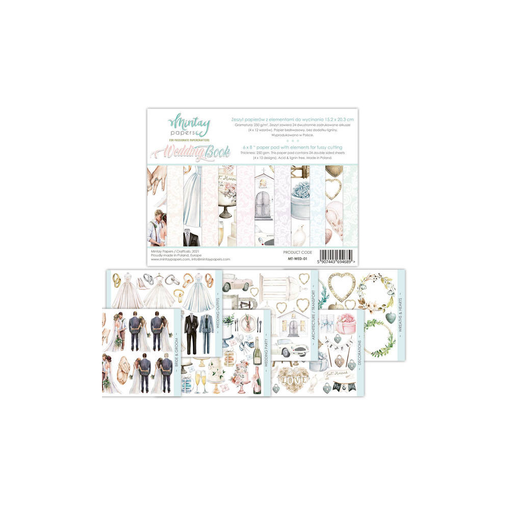 Elements for cutting 15,2 x 20,3 cm - Mintay - Wedding Book