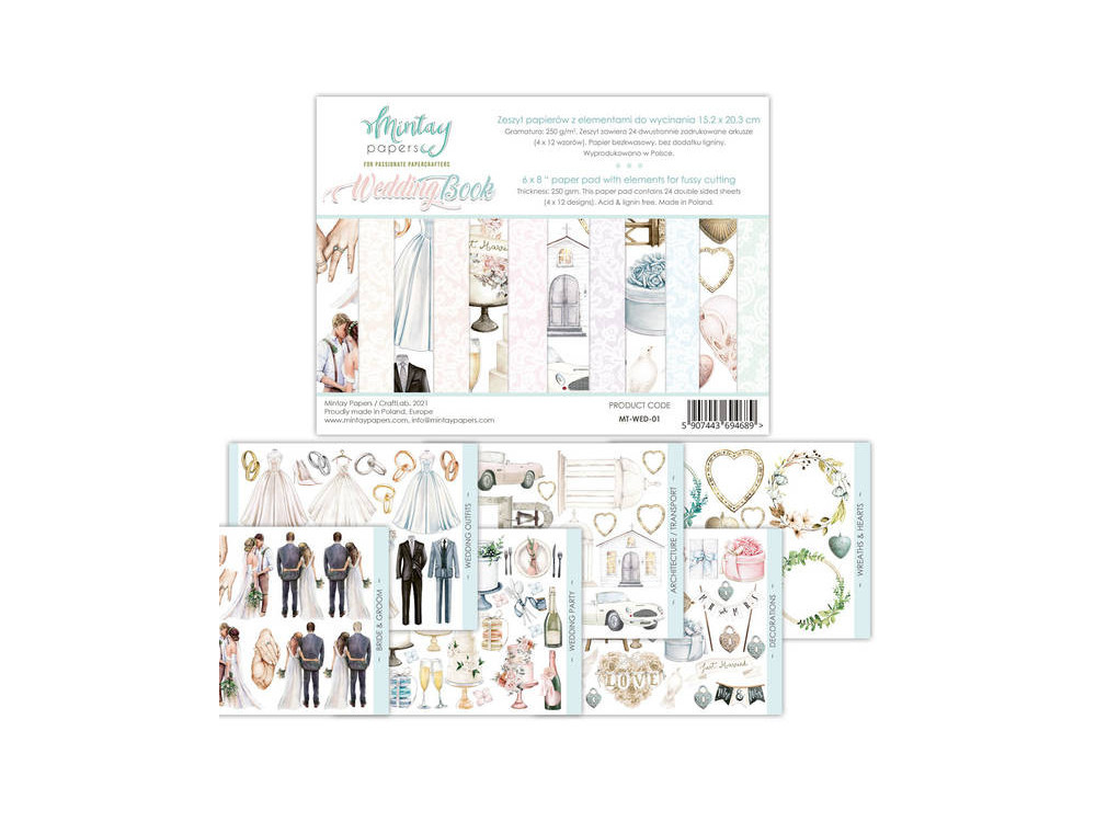 Elements for cutting 15,2 x 20,3 cm - Mintay - Wedding Book