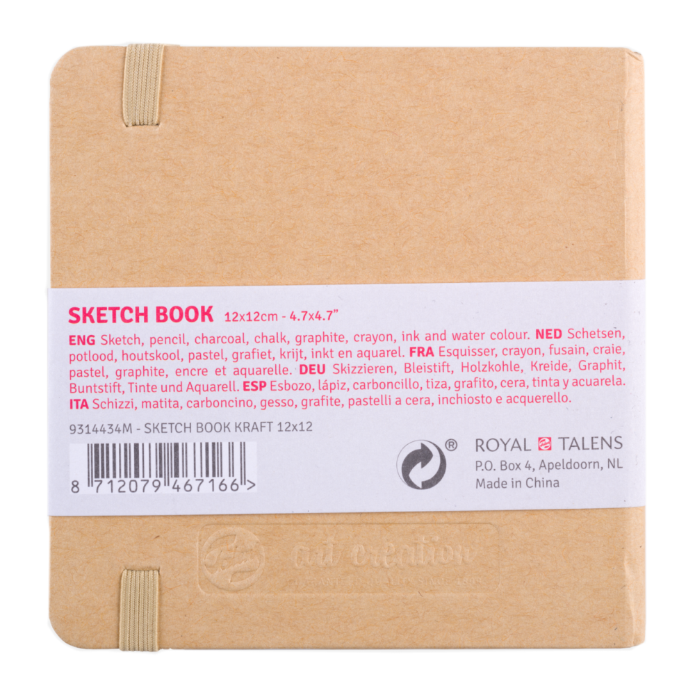 Sketch Book 12 x 12 cm - Talens Art Creation - Kraft, 140 g, 80 sheets