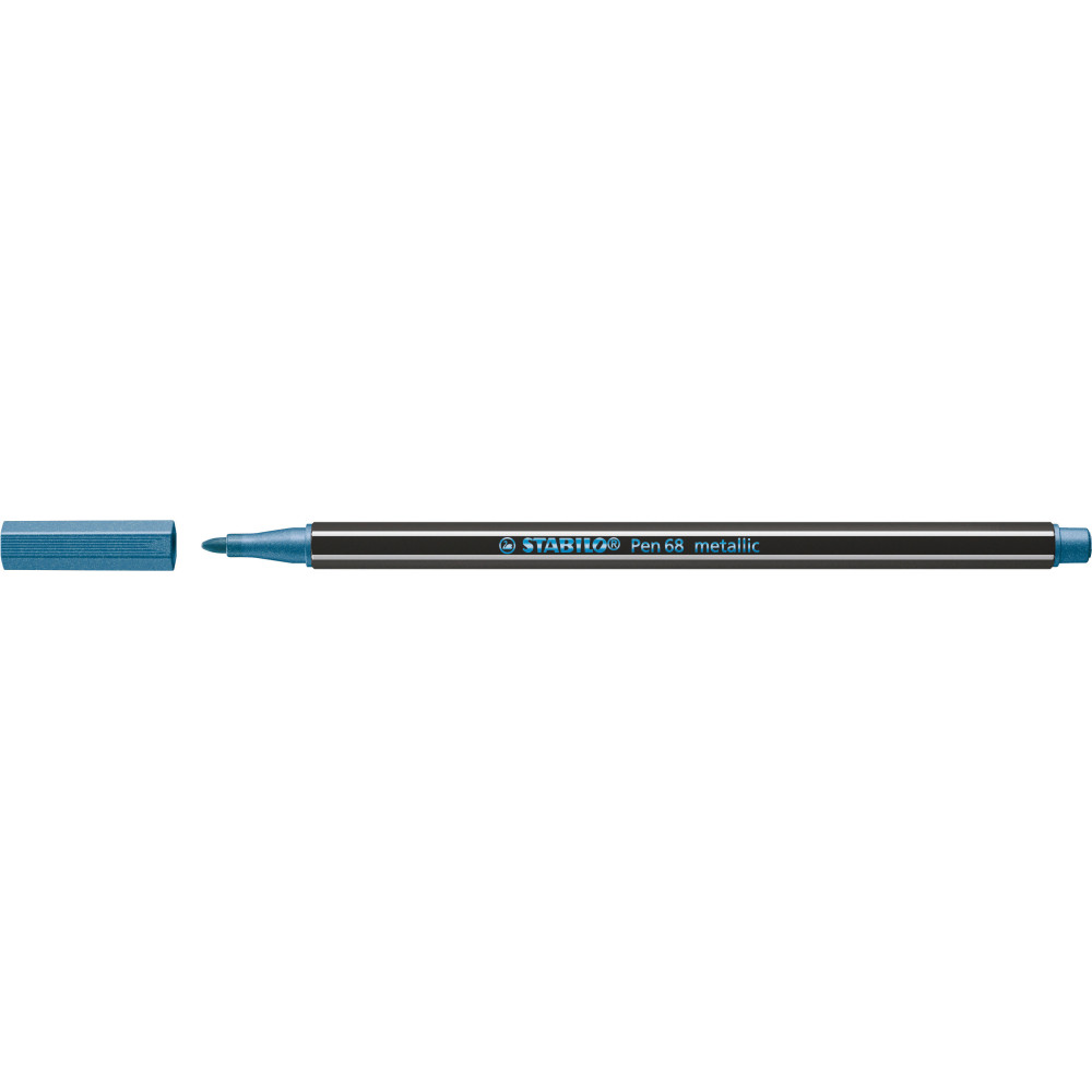 Flamaster Pen 68 - Stabilo - niebieski metaliczny, nr 841