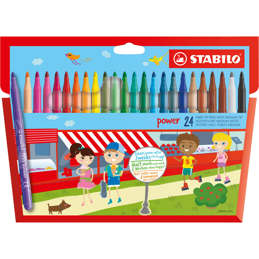 Zestaw flamastrów Power - Stabilo - 24 kolory